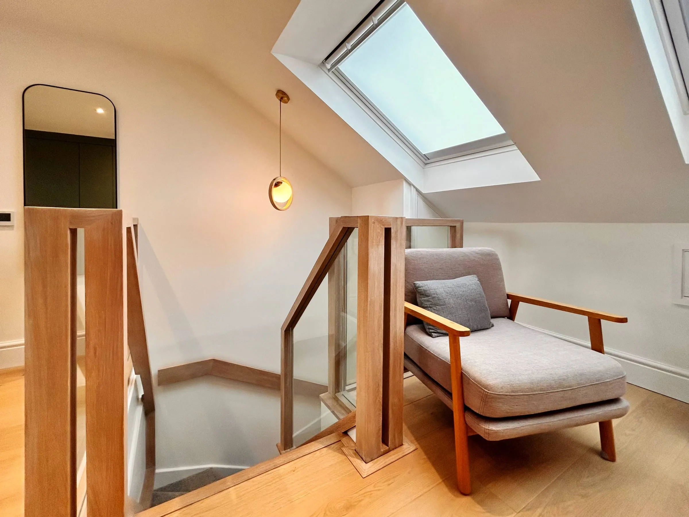 The converted loft in the Guildford townhouse